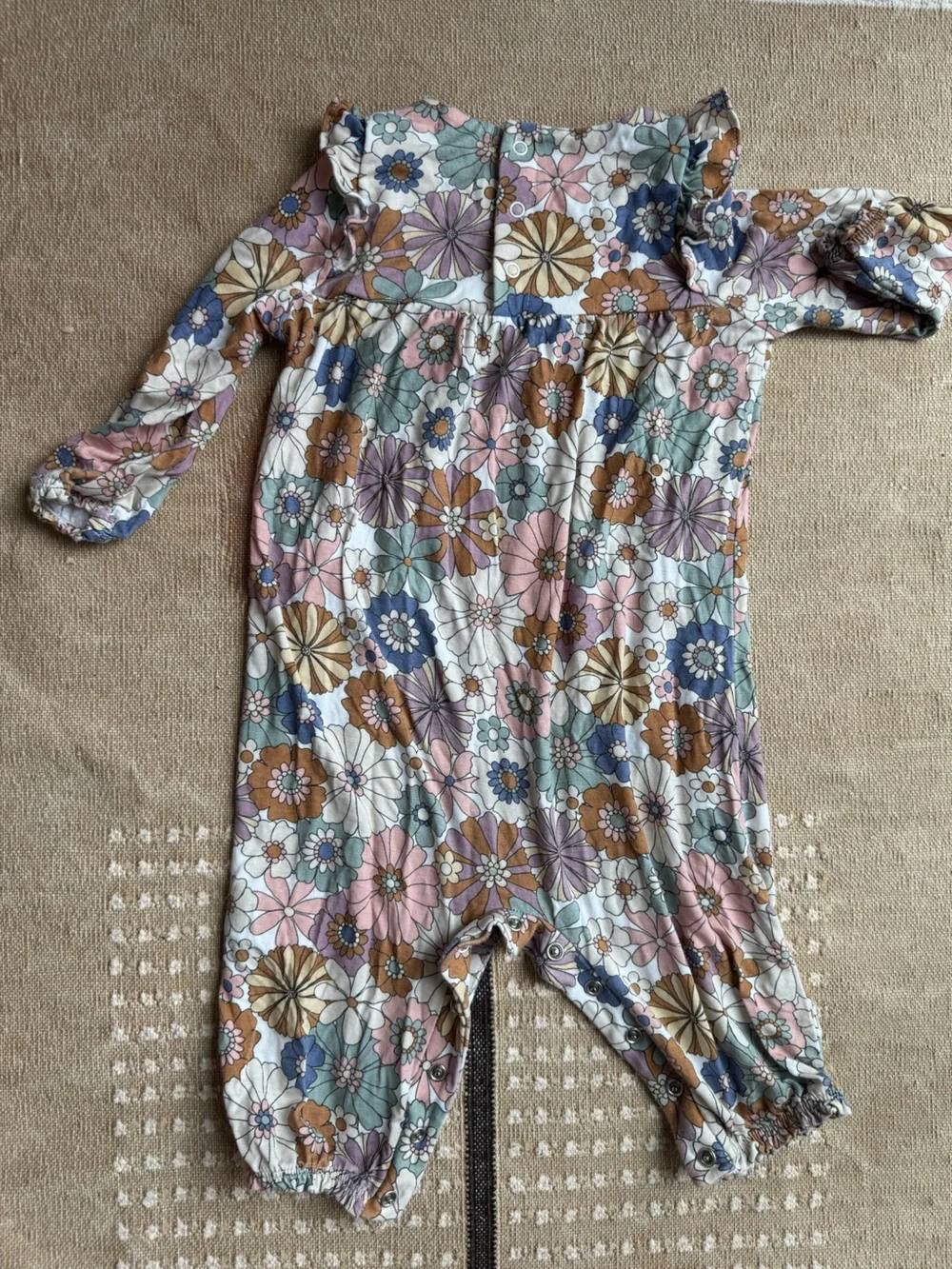 Bundle of 2 Angel Dear Floral Rompers Jumpsuits